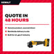 DeWalt DCG413R2 – 20V 4-1/2" Paddle Switch Angle Grinder Kit with Kickback Brake