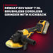 DeWalt DCG440X2 – Dewalt 60V Max* 7 In. Brushless Cordless Grinder With Kickback Brake(T) Kit