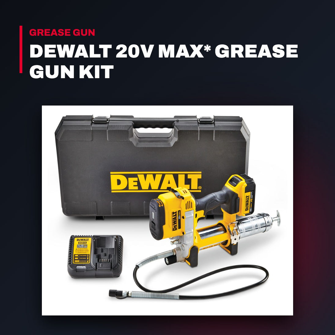 DeWalt DCGG571M1 – Dewalt 20V Max* Grease Gun Kit