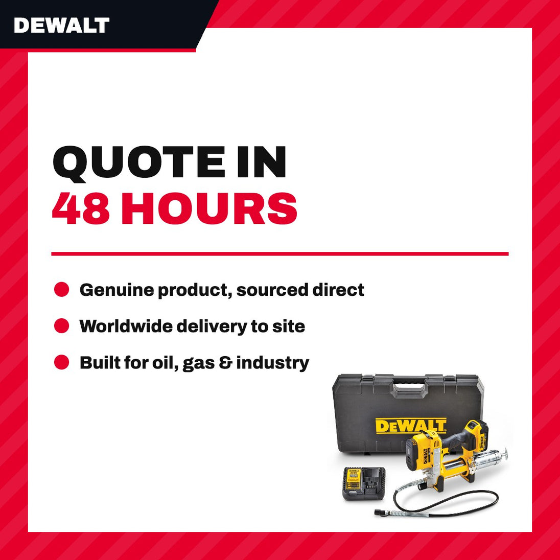 DeWalt DCGG571M1 – Dewalt 20V Max* Grease Gun Kit