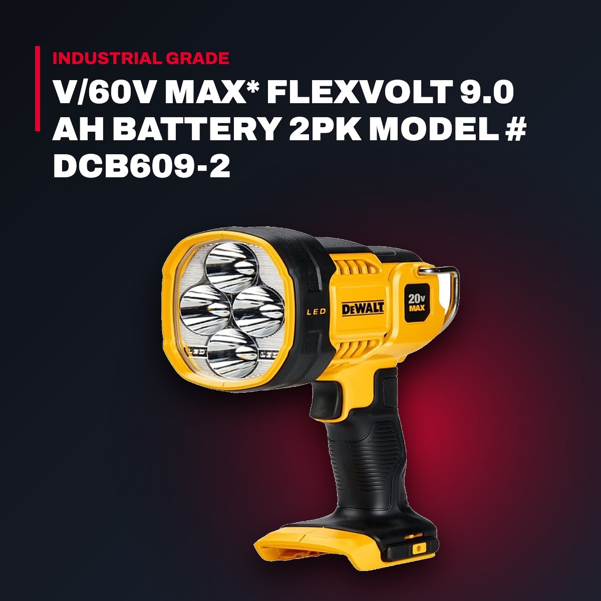 DeWalt DCL043 – 20V MAX Jobsite LED Spotlight
