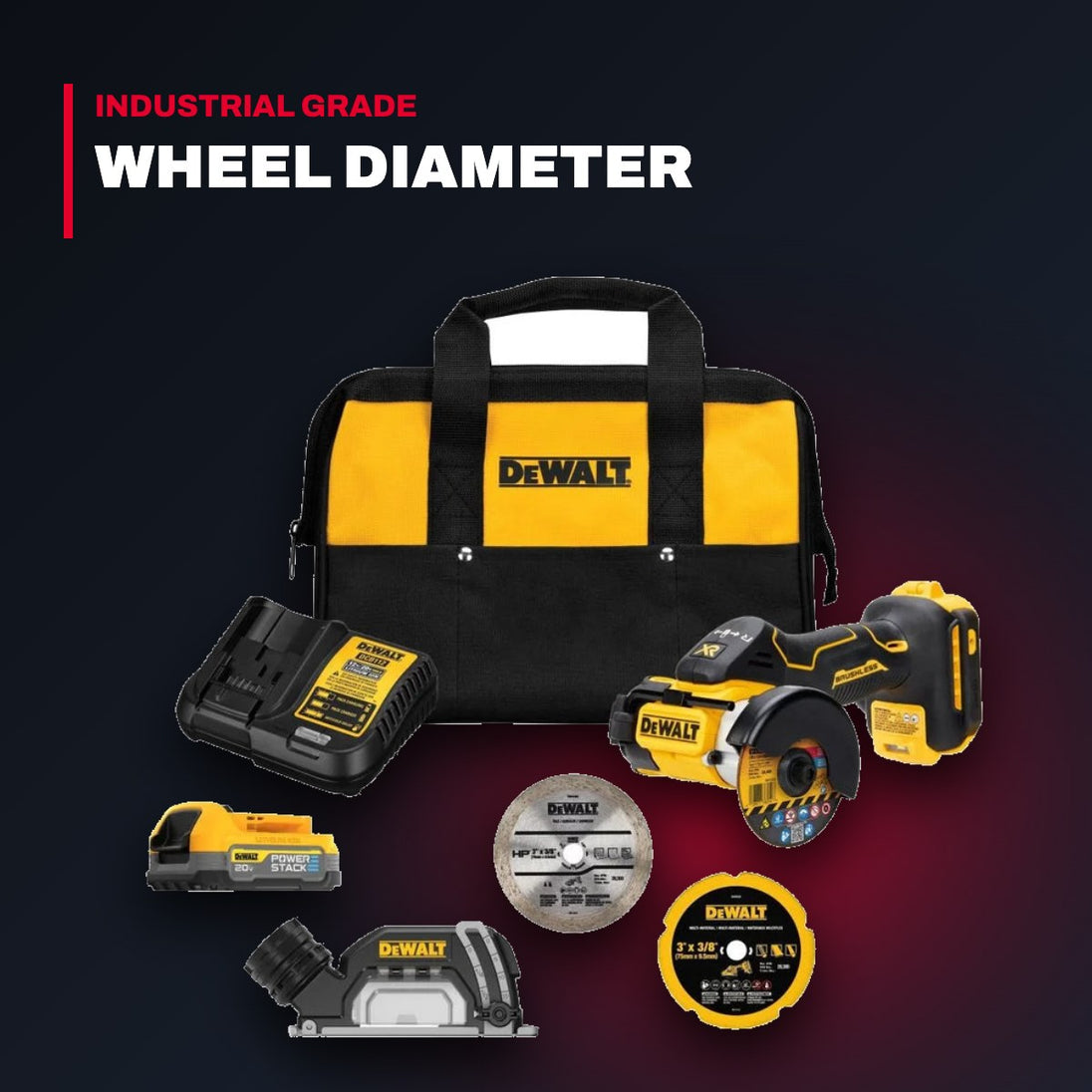 DeWalt DCS438E1 – Cordless Cut Off Kit Wi Bonus Battery – 3 In