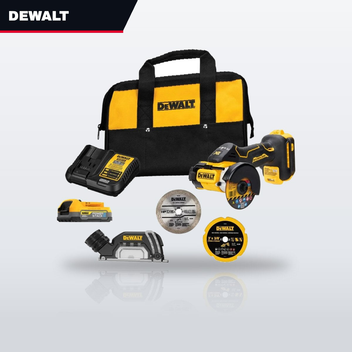 DeWalt DCS438E1 – Cordless Cut Off Kit Wi Bonus Battery – 3 In