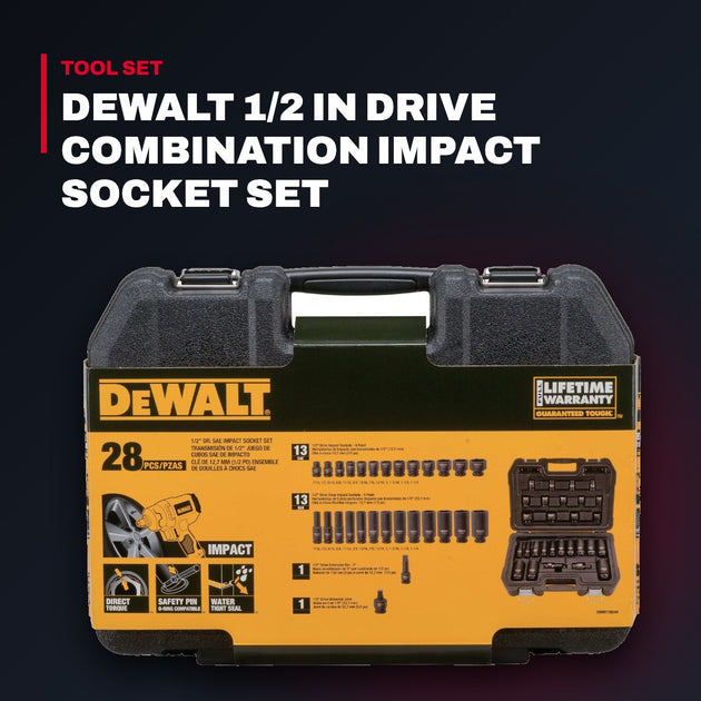 DeWalt DWMT19244 – Dewalt 1/2 In Drive Combination Impact Socket Set