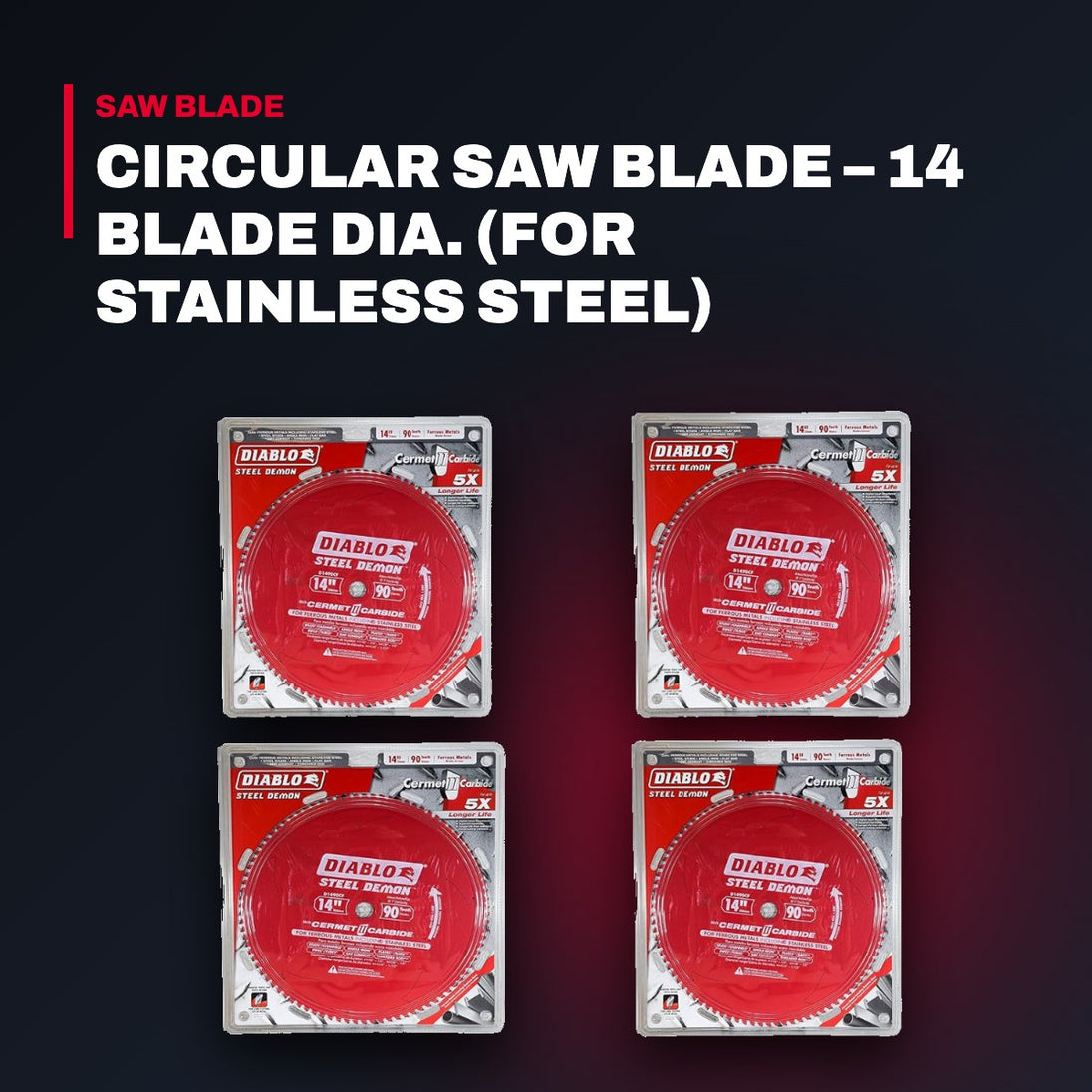Diablo D1490CF – Circular Saw Blade – 14 Blade Dia. (For Stainless Steel)