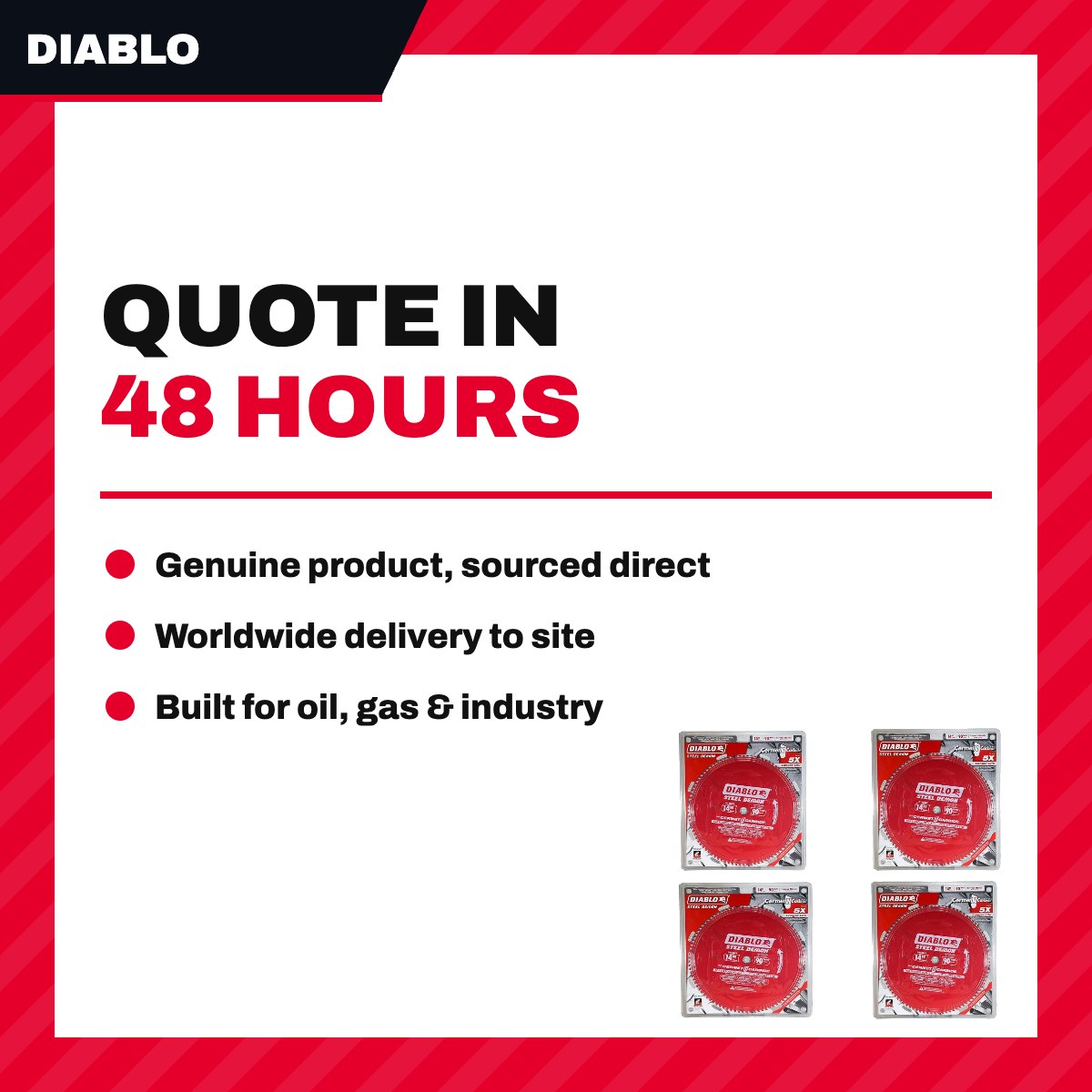 Diablo D1490CF – Circular Saw Blade – 14 Blade Dia. (For Stainless Steel)