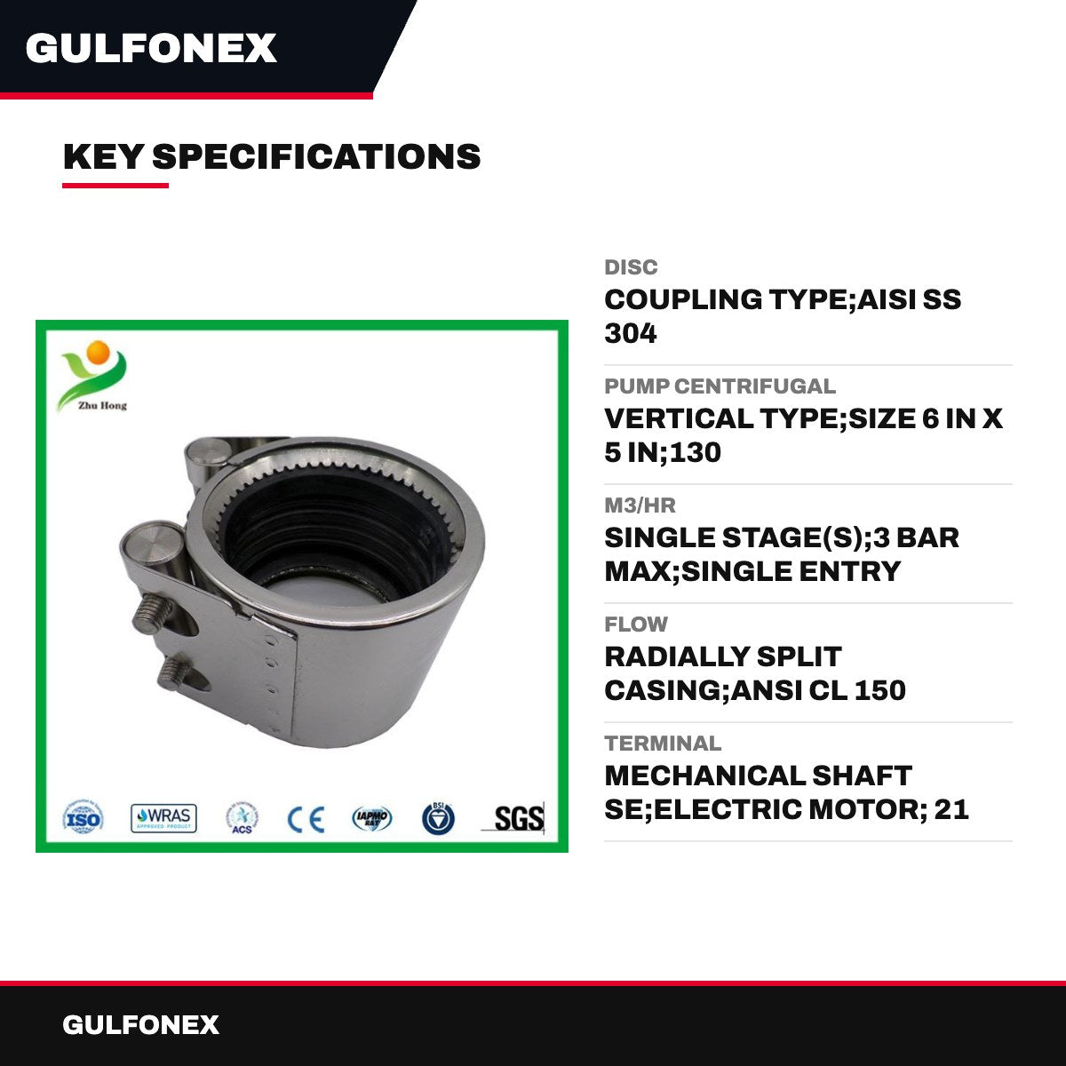 Disc – Coupling Type, Aisi Ss 304