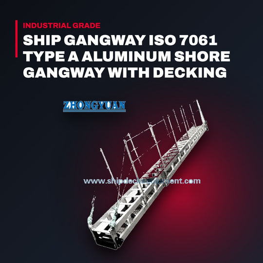 DJK Marine JK-2160 – Ship Gangway Iso 7061 Type A Aluminum Shore Gangway With Decking Plate Is Designed To Be Carried On Board Ship