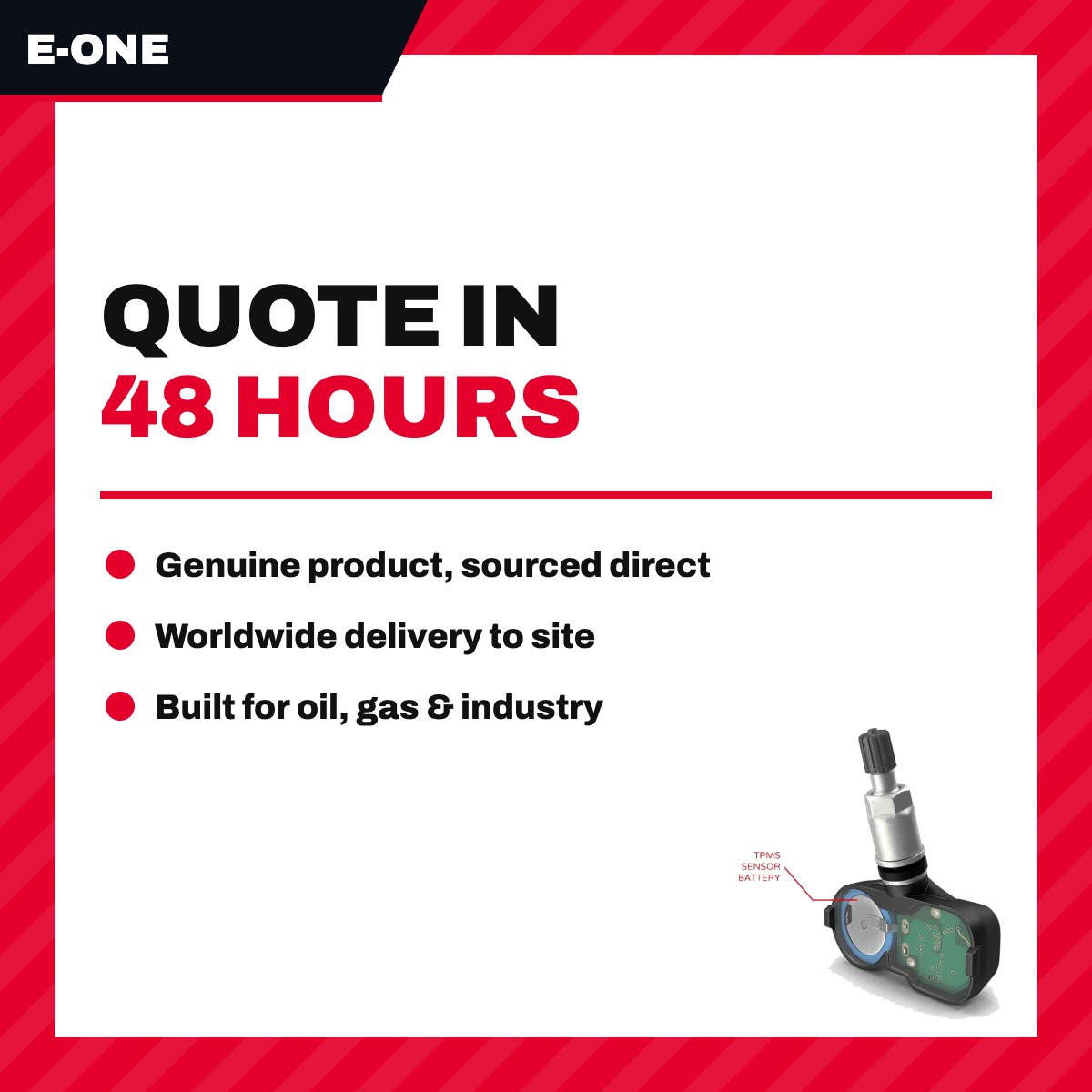 E-One – 02X875765 - Sensor – Tire Pressure