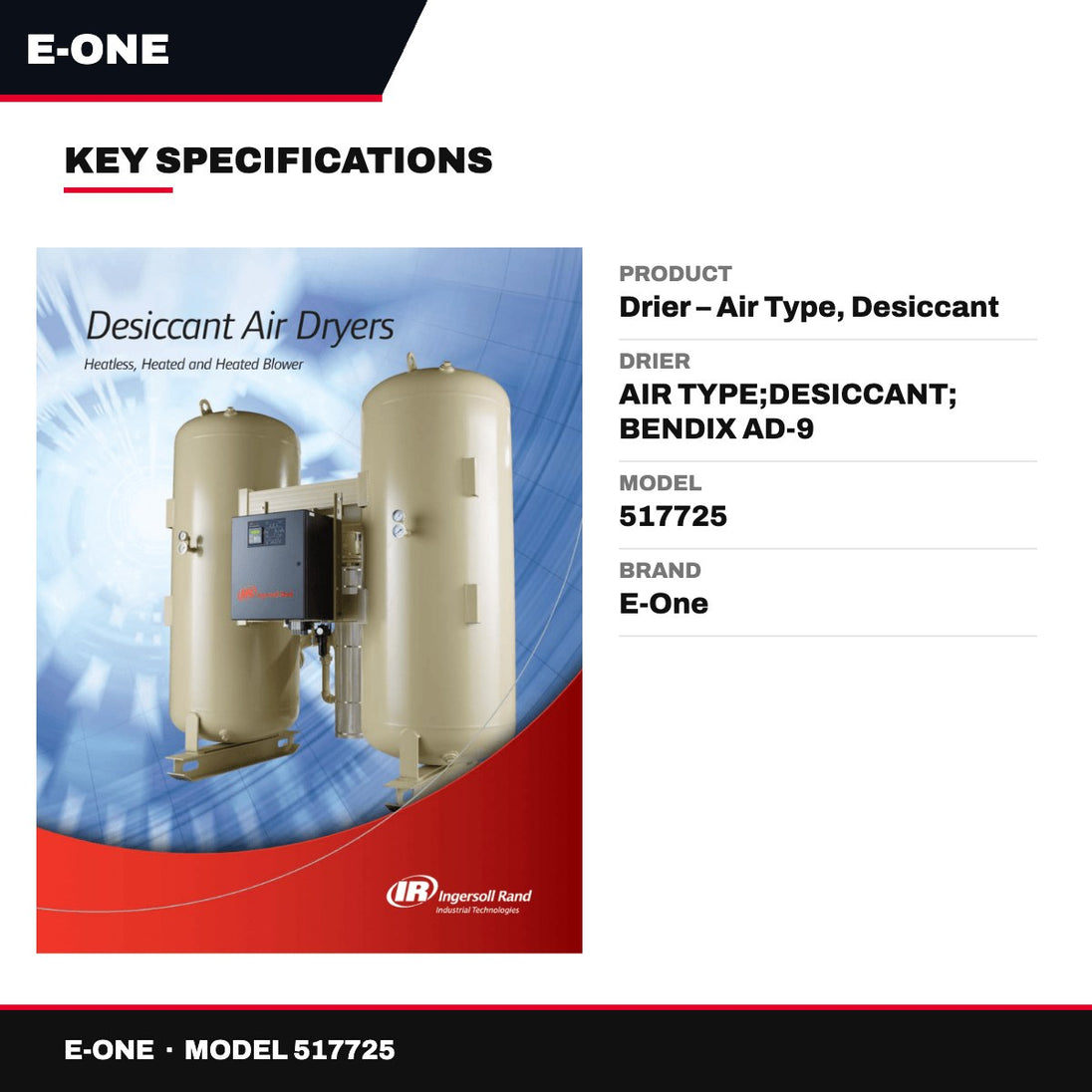 E-One 517725 – Drier – Air Type, Desiccant