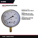 E-One 523973 – 02X875749 - Gauge – Pressure, 30-0-300