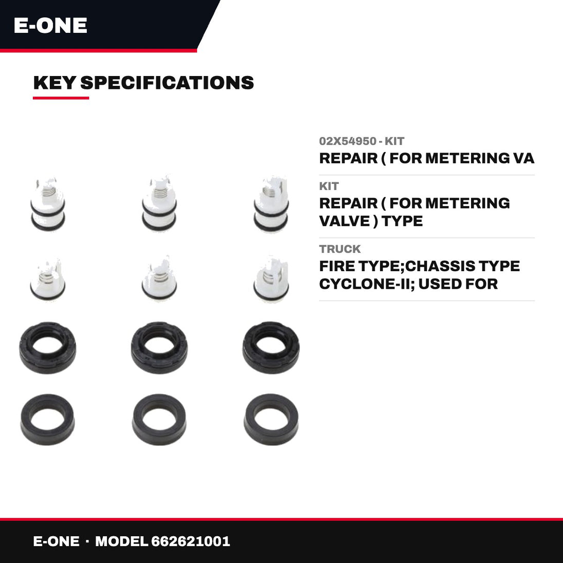 E-One 662621001 – 02X54950 - Kit – Repair ( For Metering Va