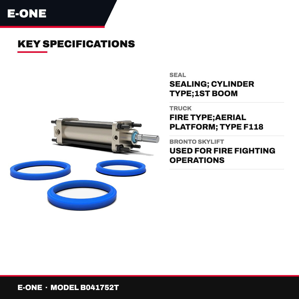 E-One B041752T – Seal – Sealing, Cylinder Type