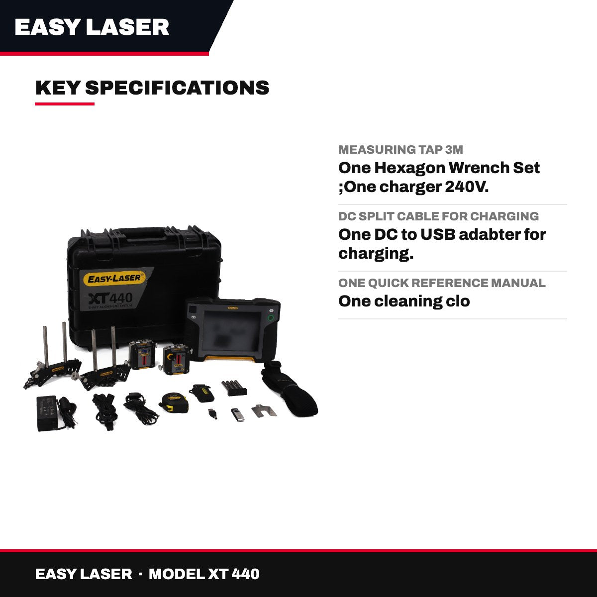 Easy Laser XT 440 – Laser Shaft Alignment System Include – Display Unit, One Measuring Unit