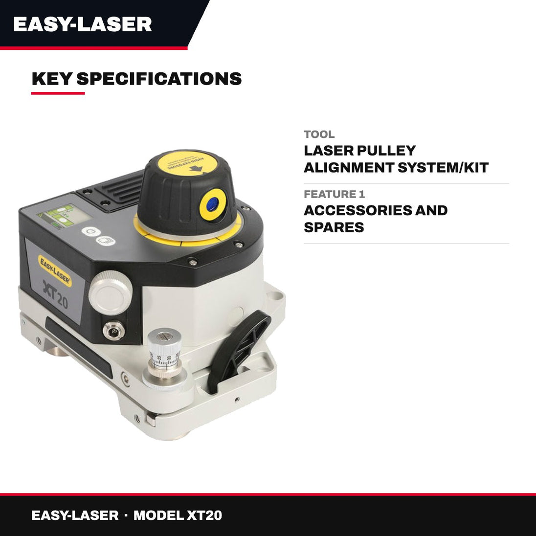 Easy-Laser XT20 – Laser Transmitter For Flatness Measurements - Up To 20M Measuring Distance – Sweep Flatness Of +/-0.02Mm/M, An