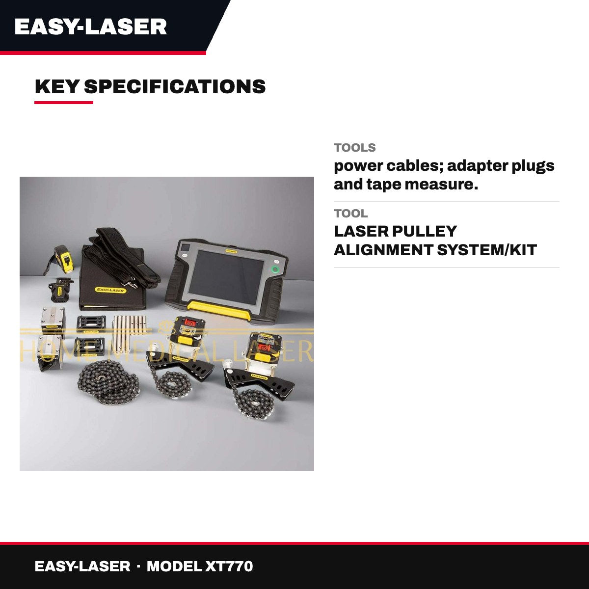 Easy-Laser XT770 – Laser Alignment Software And Hardware Kit - Including Display Unit – Sensors/Receivers, Receiver Holders
