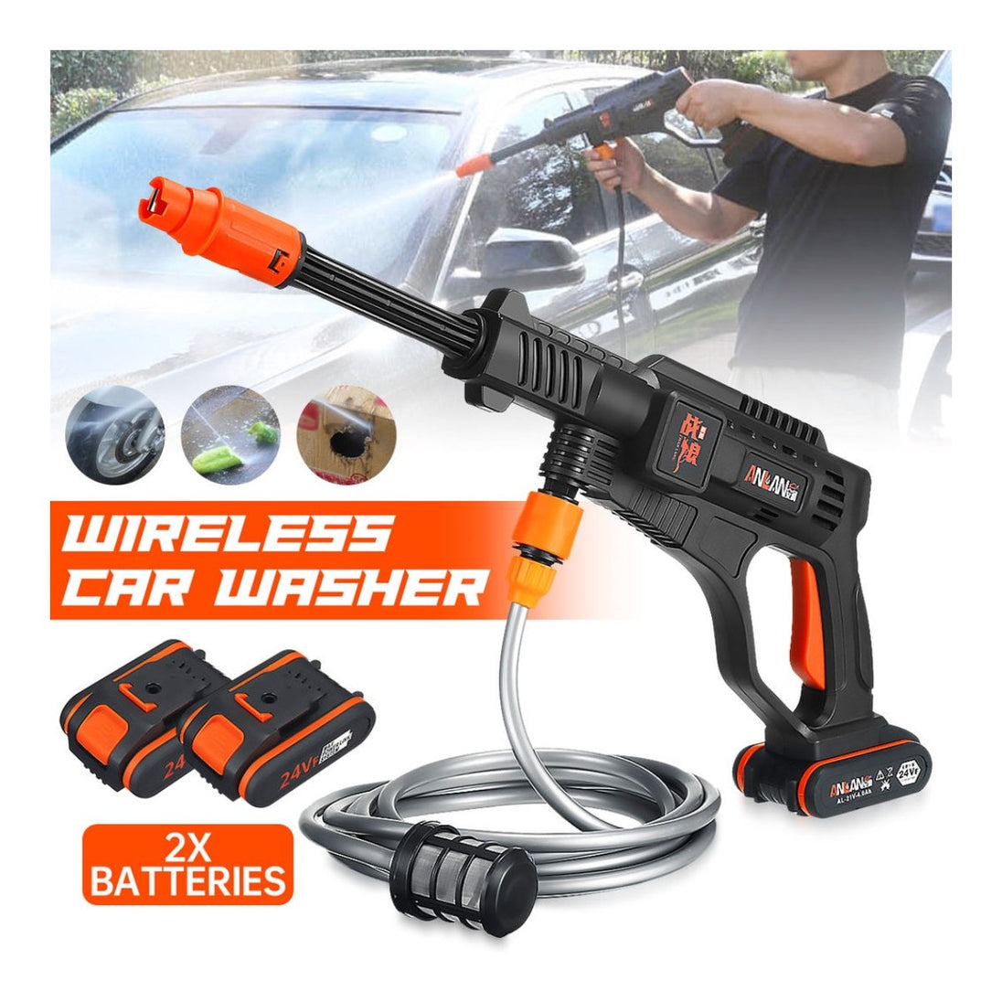 Ebooine HH902 – Pressure Washer – Equipped With Li-Ion