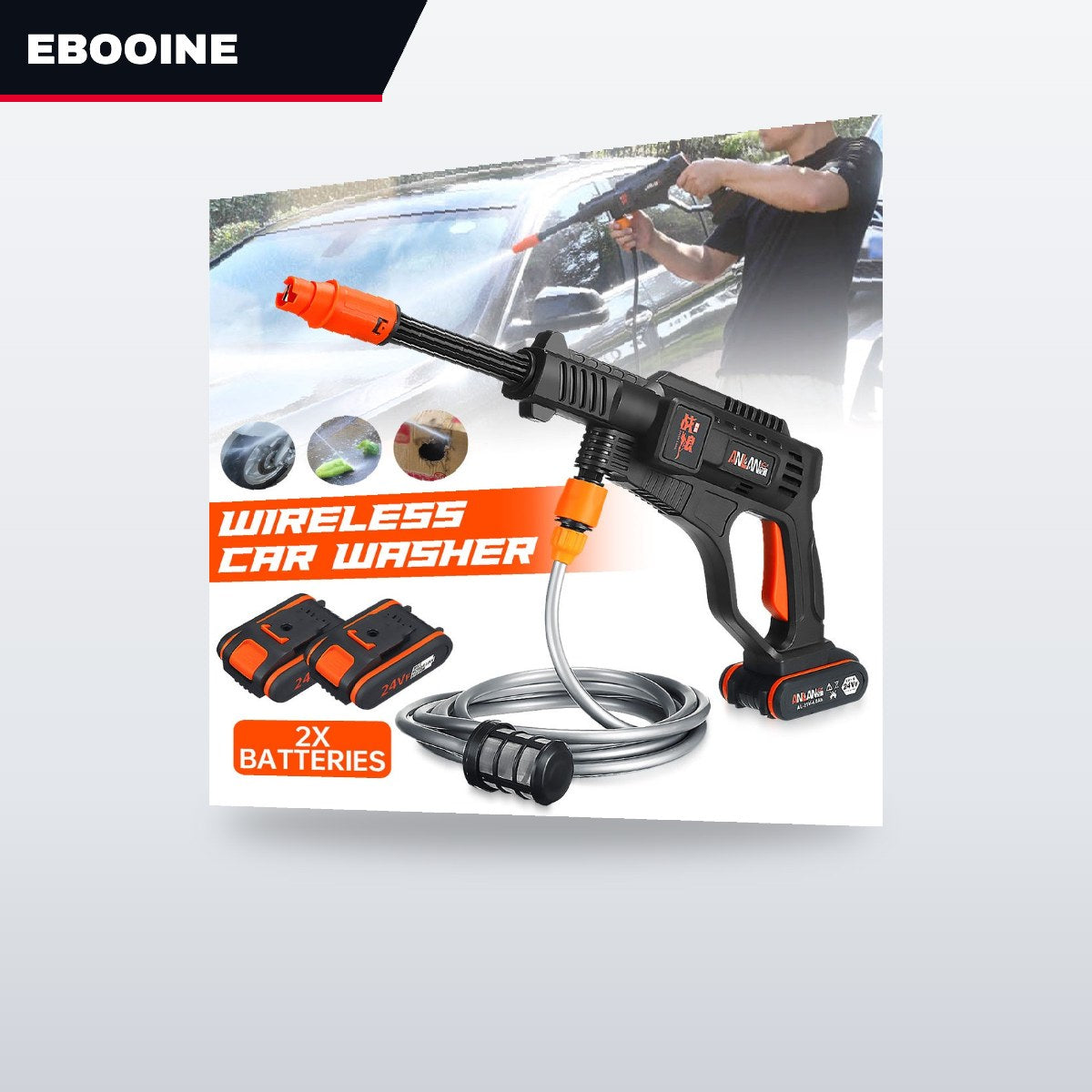 Ebooine HH902 – Pressure Washer – Equipped With Li-Ion
