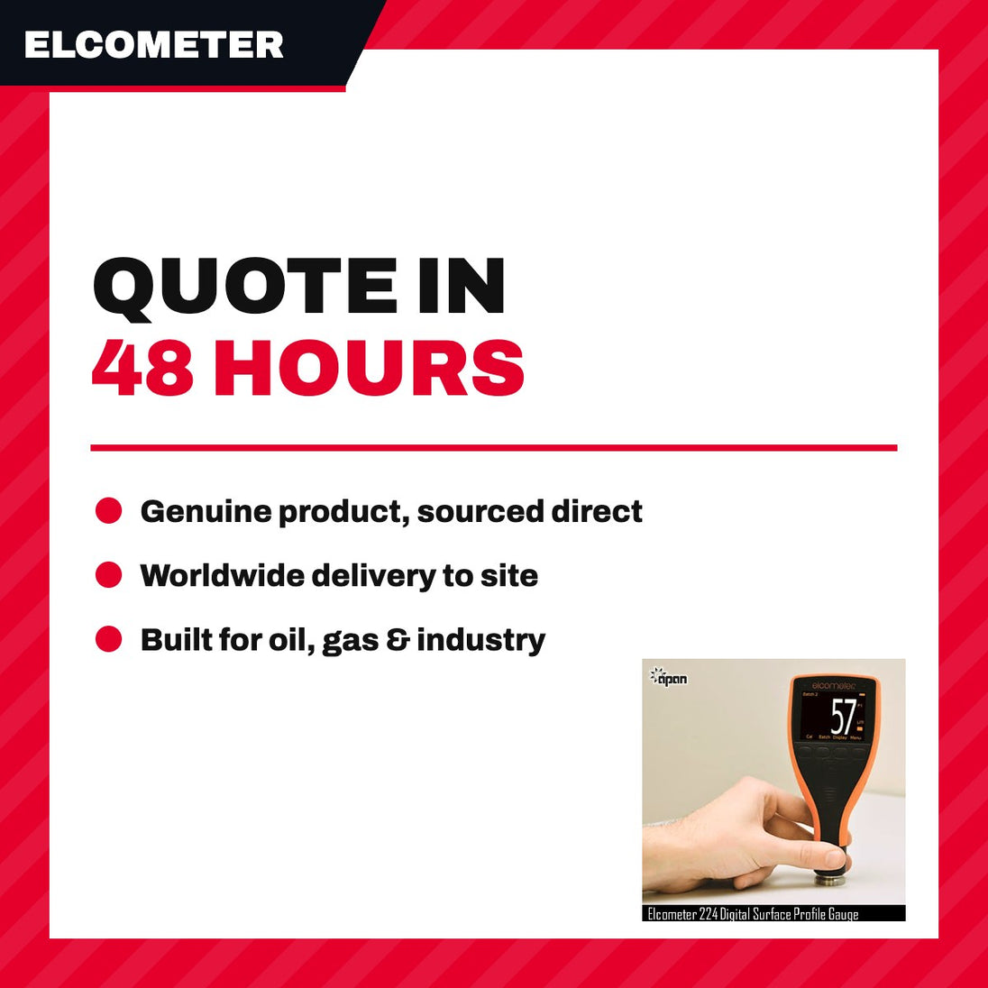Elcometer 5200020 – Digital Surface Profile Gauge For Coating Applications That Provides