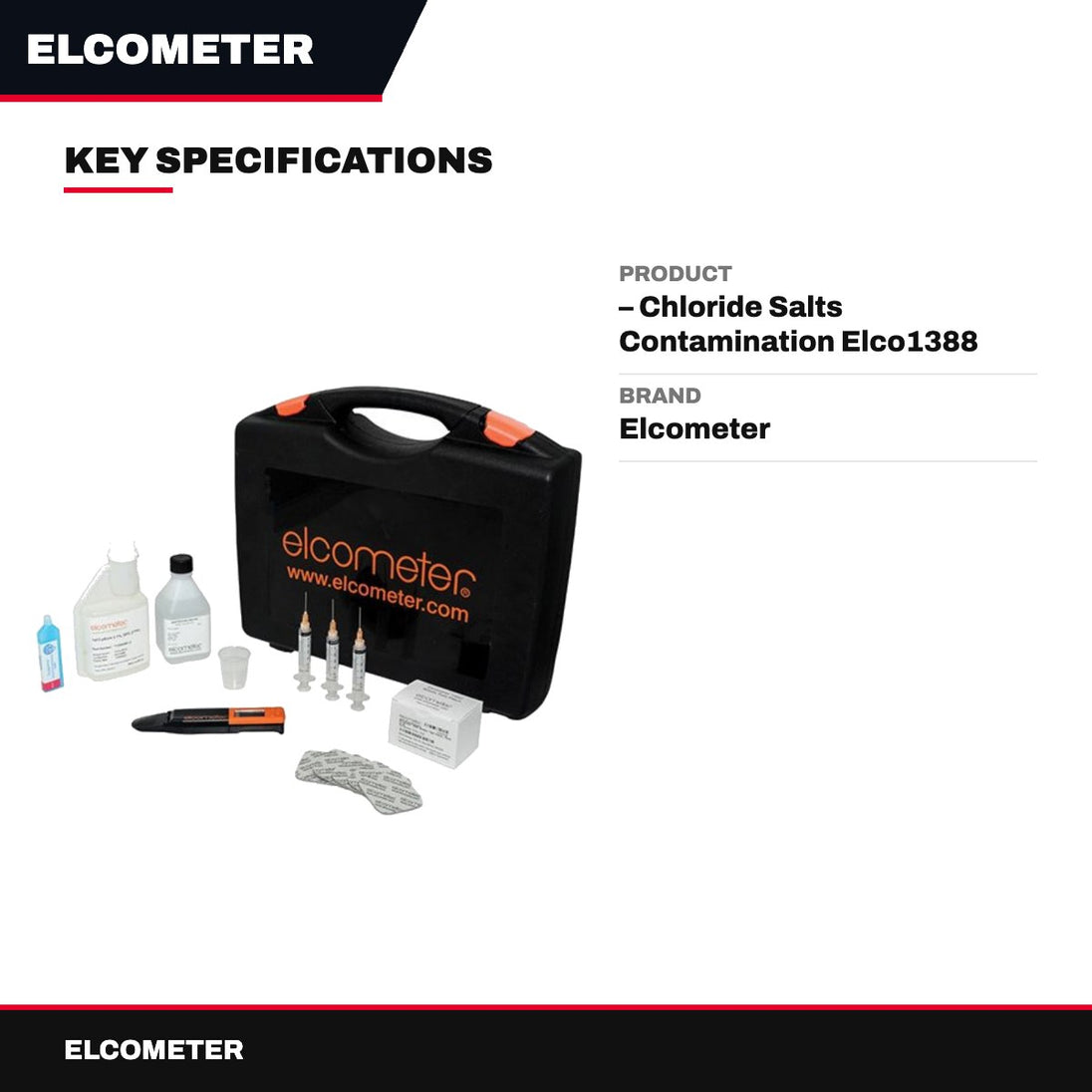 Elcometer – Chloride Salts Contamination Elco1388 Bresle Salt Contamination Kit
