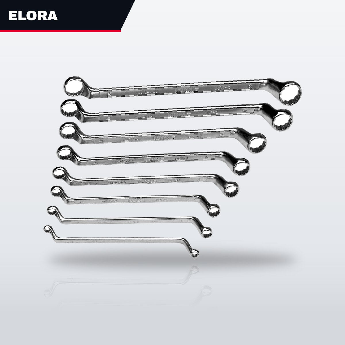 Elora 205W – Wrench Box & Open End – 10-15 Deg Offset Type, 7/8 In Whitworth