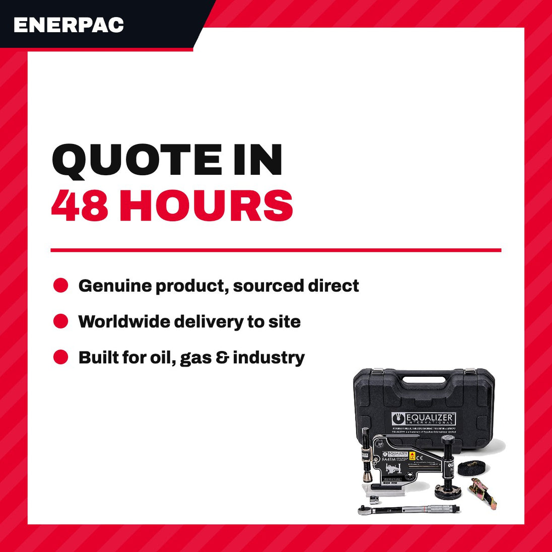 Enerpac FA4TMSTD – 4.5 Ton Mechanical Flange Alignment Tool Set