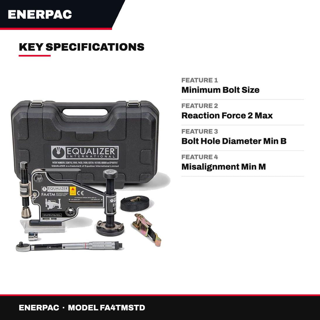 Enerpac FA4TMSTD – 4 Ton Mechanical Flange Alignment Tool Set