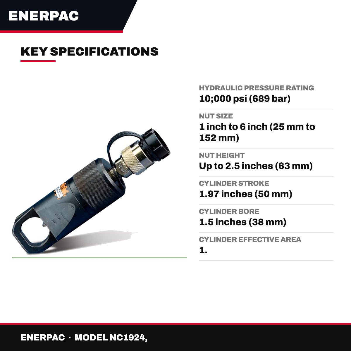 Enerpac NC1924, – Hydraulic Nut Splitter