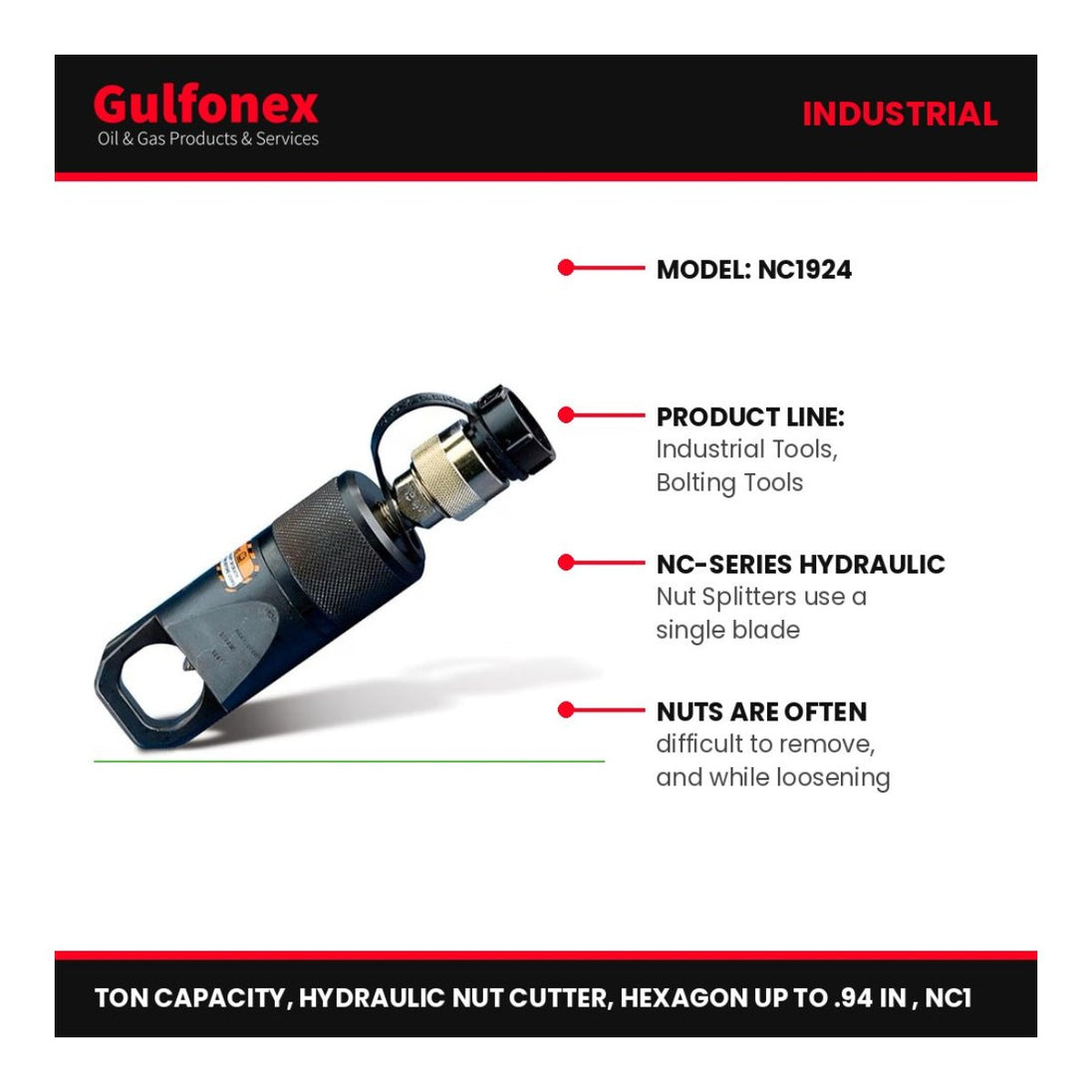 Enerpac NC1924, – Hydraulic Nut Splitter