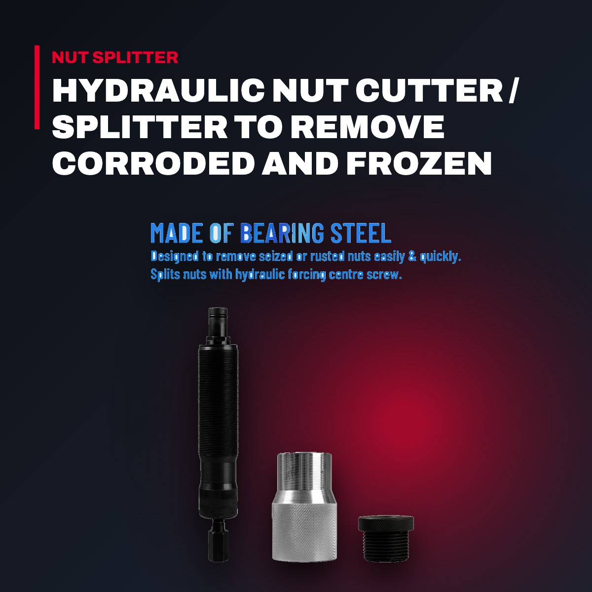 Enerpac NC3241 – Hydraulic Nut Cutter / Splitter To Remove Corroded And Frozen Nuts