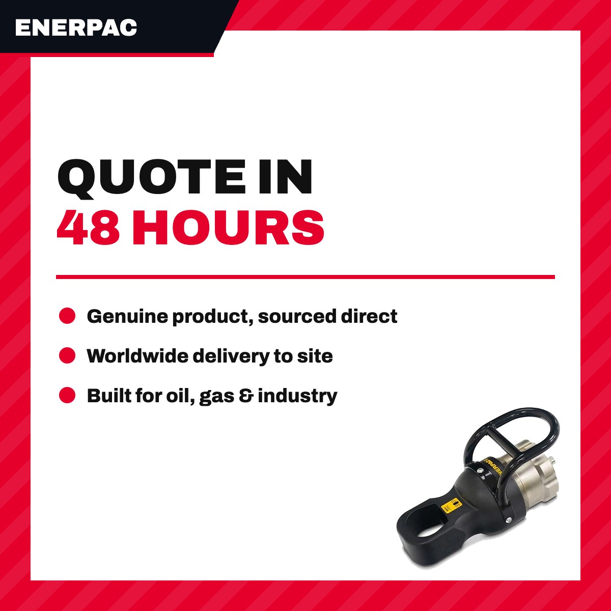 Enerpac NSPH3 – Nut Splitter Power Head, Single-Acting, 700 Bar