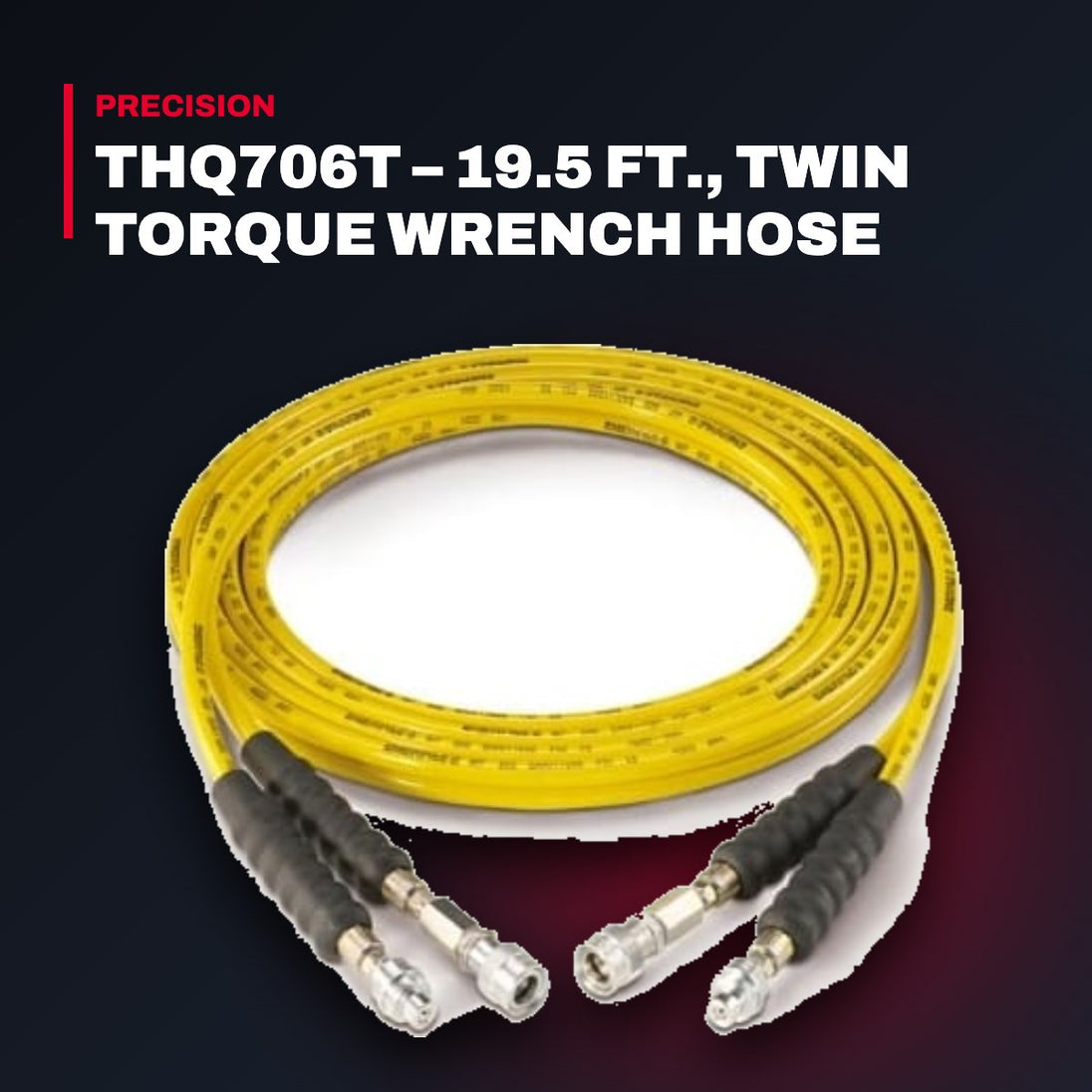 Enerpac THQ706T – Thq706T – 19.5 Ft., Twin Torque Wrench Hose