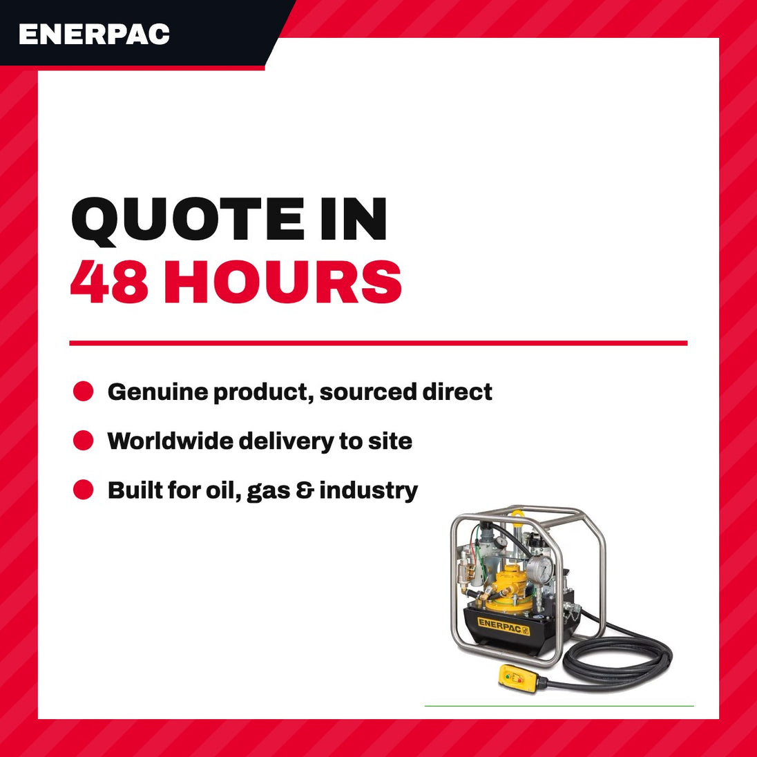Enerpac ZA4208TX-QR0P – PowaPak Air Hydraulic Torque Wrench Pump, Two Speed