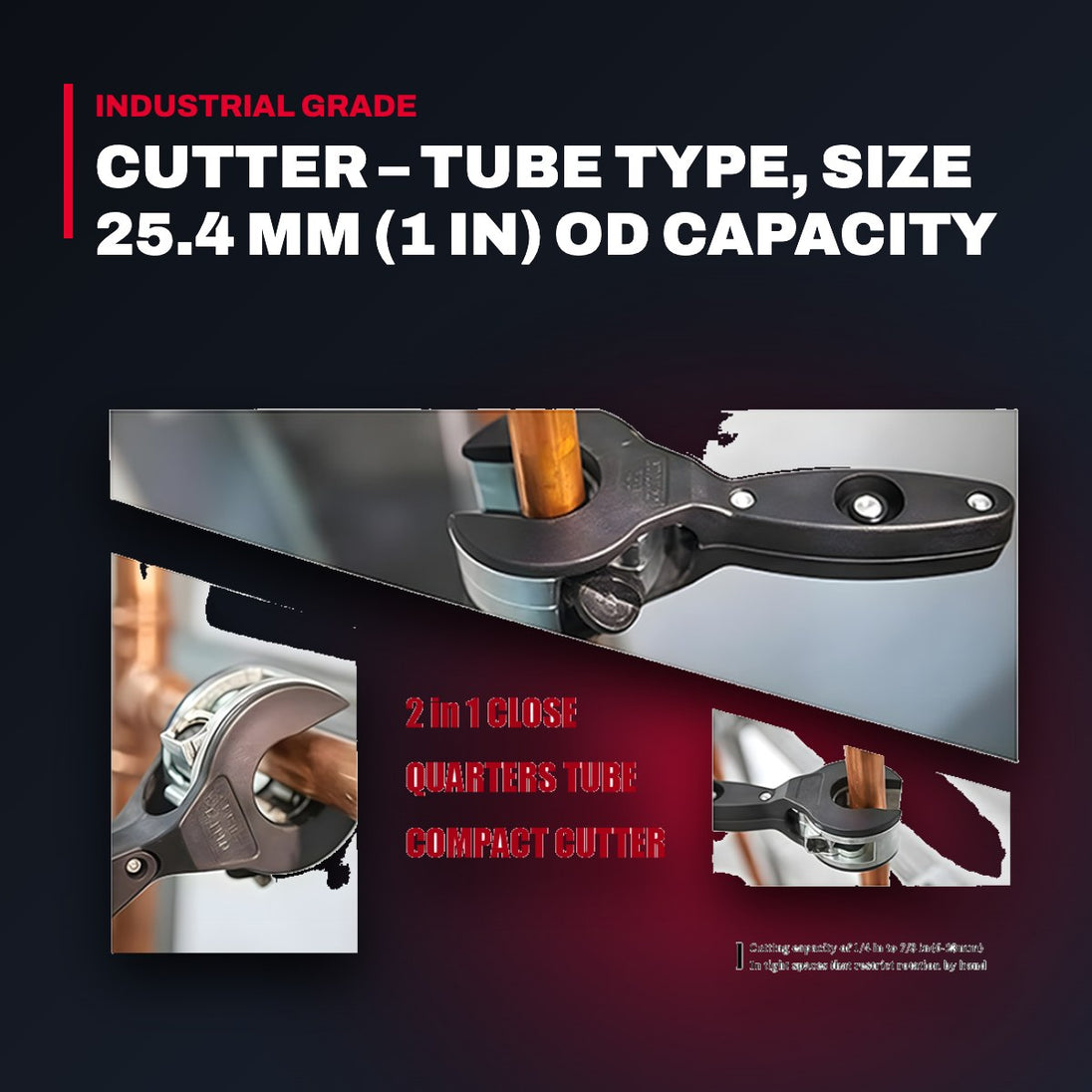 F7944 **Maus Italia F Agostino And C 5000720512 – Cutter – Tube Type, Size 25.4 Mm (1 In) Od Capacity