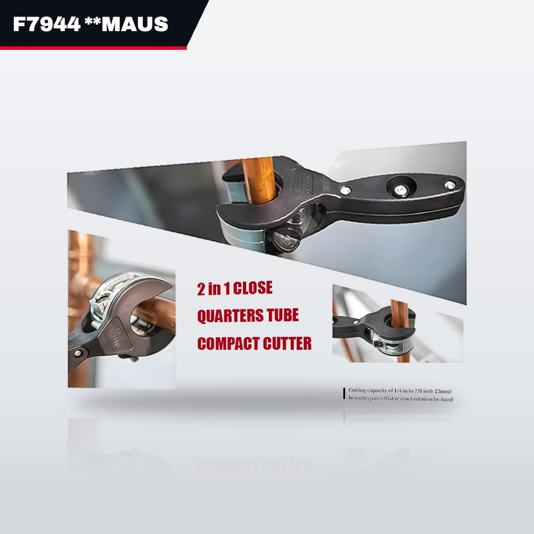 F7944 **Maus Italia F Agostino And C 5000720512 – Cutter – Tube Type, Size 25.4 Mm (1 In) Od Capacity