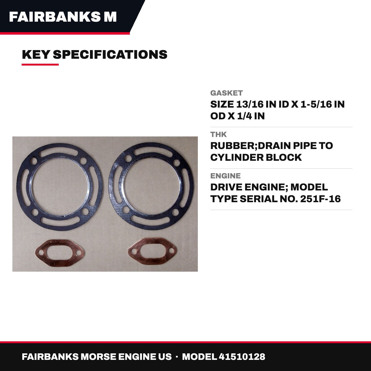 Fairbanks Morse Engine Us 41510128 – Gasket