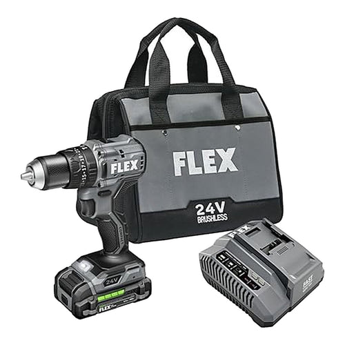 FLEX 24V Brushless Cordless 1/2" Hammer Drill Kit, 2-Speed