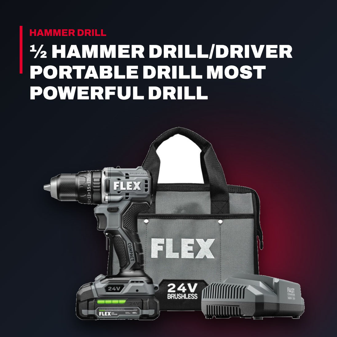 Flex FX1231-1A – ½ Hammer Drill/Driver Portable Drill Most Powerful Drill