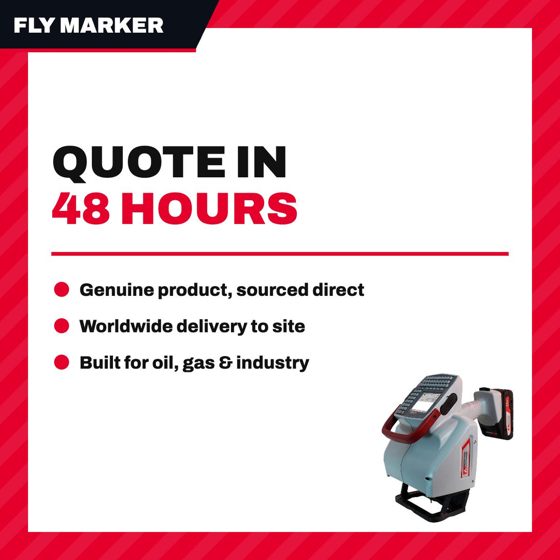 Fly Marker OTHERS – Flymarker Mini 120 X 45. Including Starting Handle – Marking Pin 90C R 0