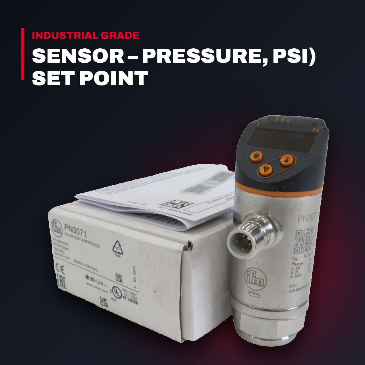 Fm Efector PN3071 – Sensor – Pressure, Psi) Set Point