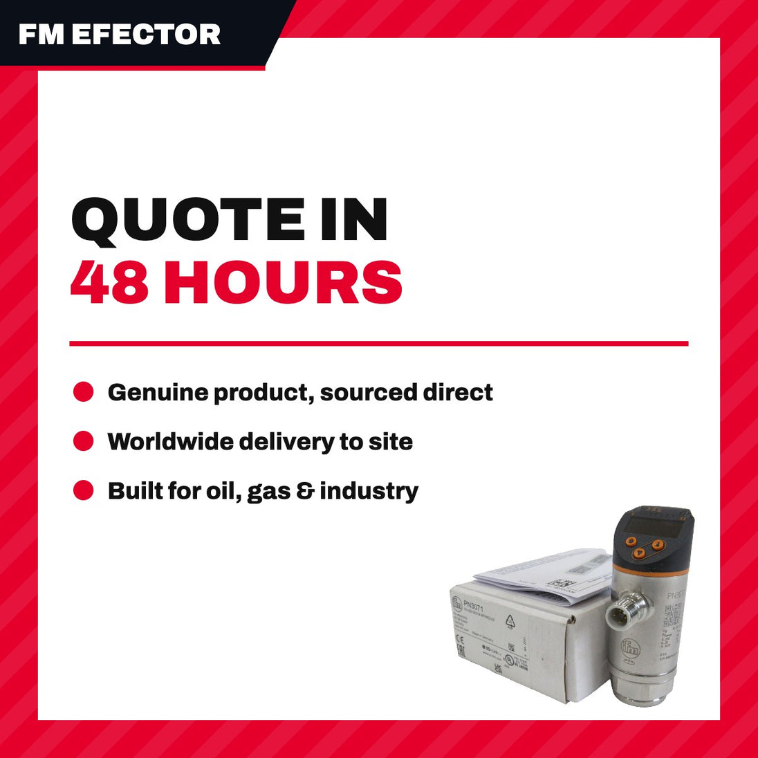 Fm Efector PN3071 – Sensor – Pressure, Psi) Set Point