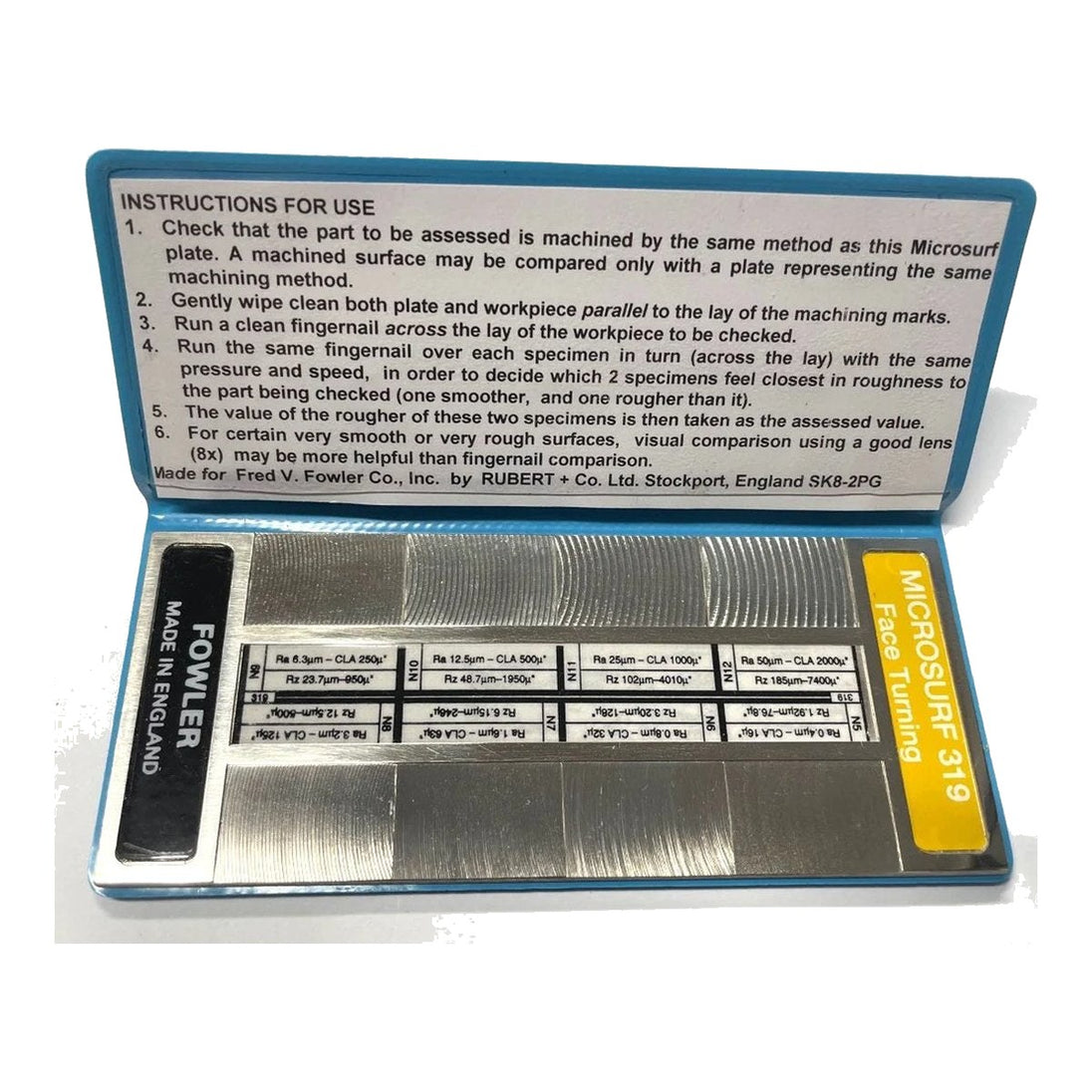 Fowler Micro-Surface Finish Scale, Face Turning