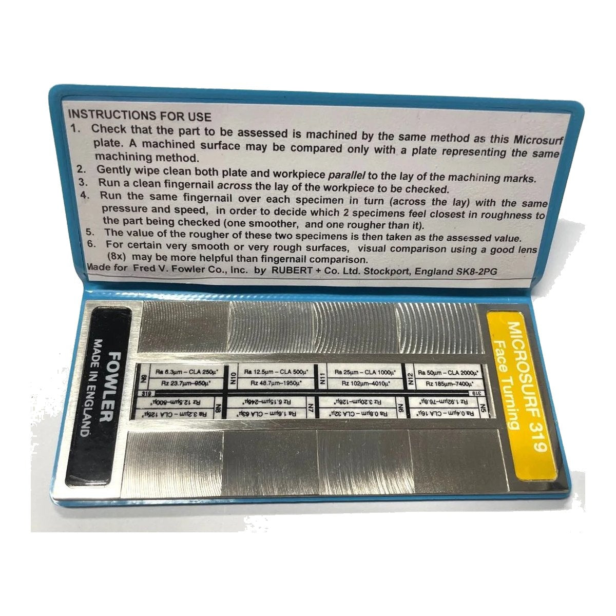 Fowler Micro-Surface Finish Scale, Face Turning