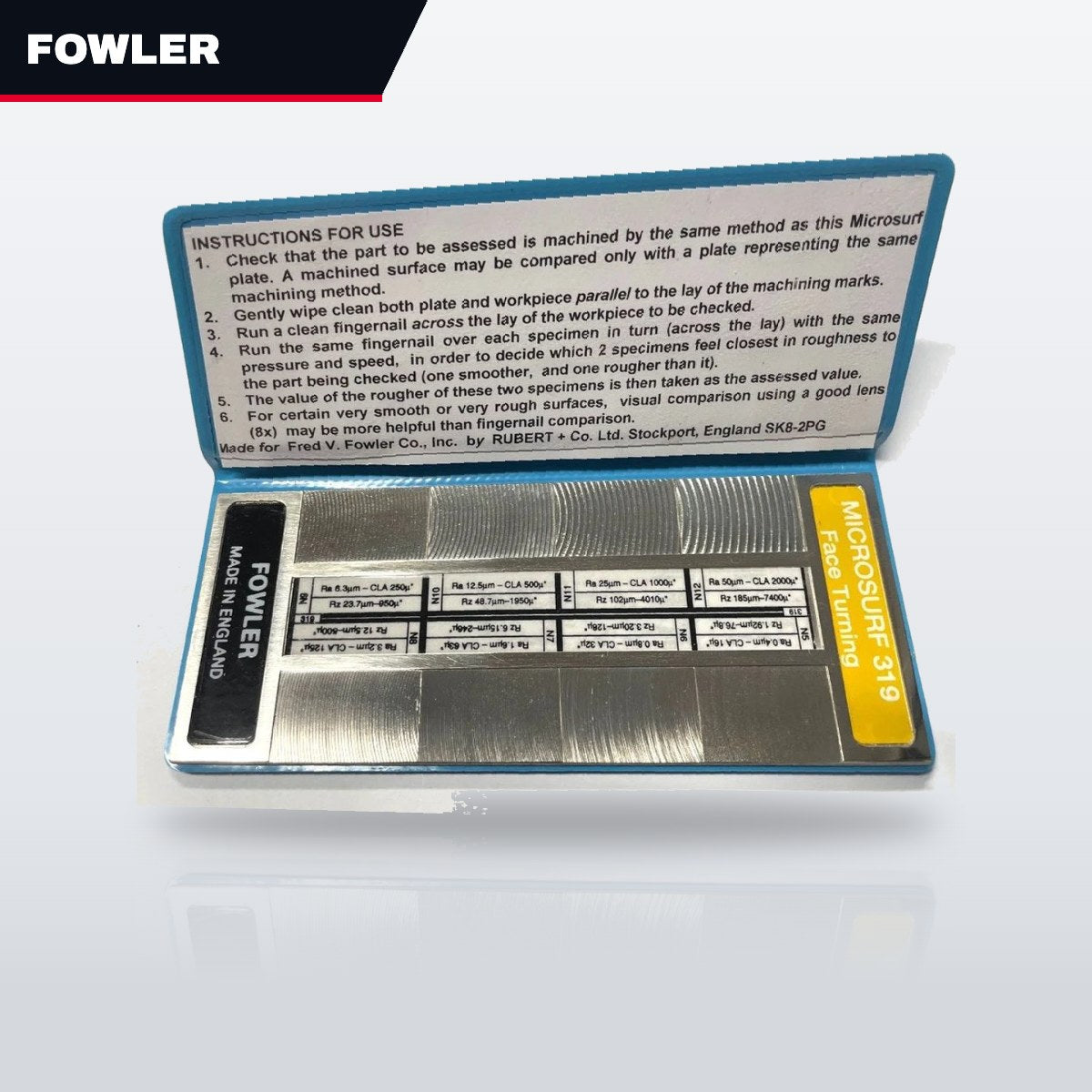Fowler Micro-Surface Finish Scale, Face Turning