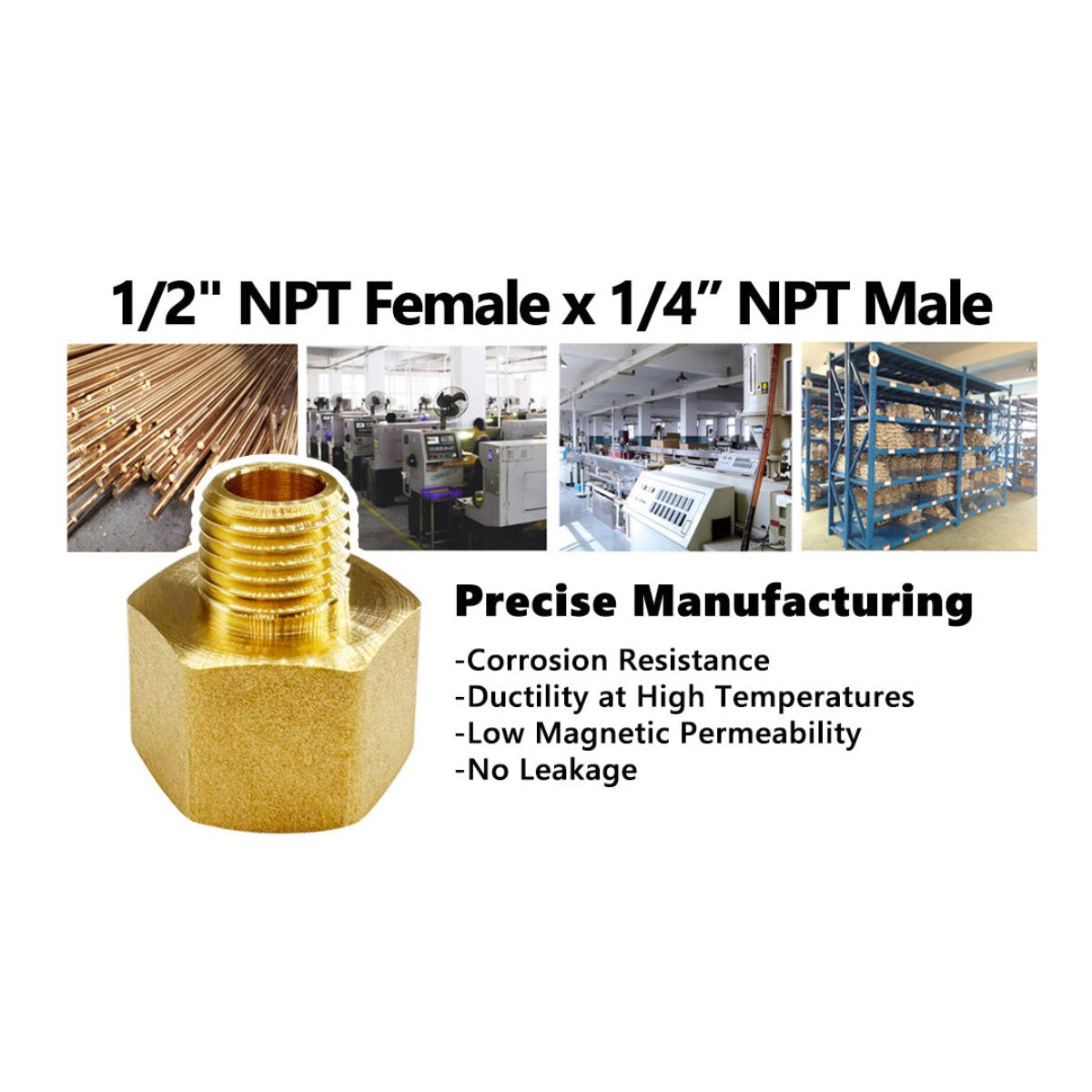 Ga-Press,Thd – Brdn Tub,160Mm,1/2In Npt(M)
