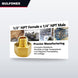 Ga-Press,Thd – Brdn Tub,160Mm,1/2In Npt(M)