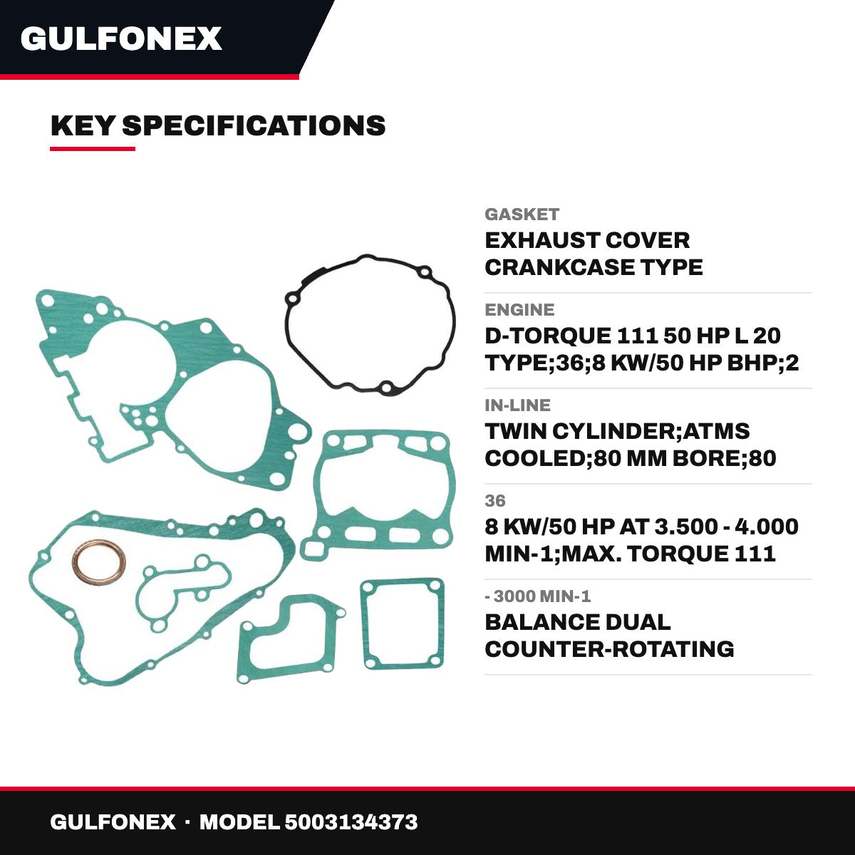 Gasket – Exhaust Cover Crankcase Type