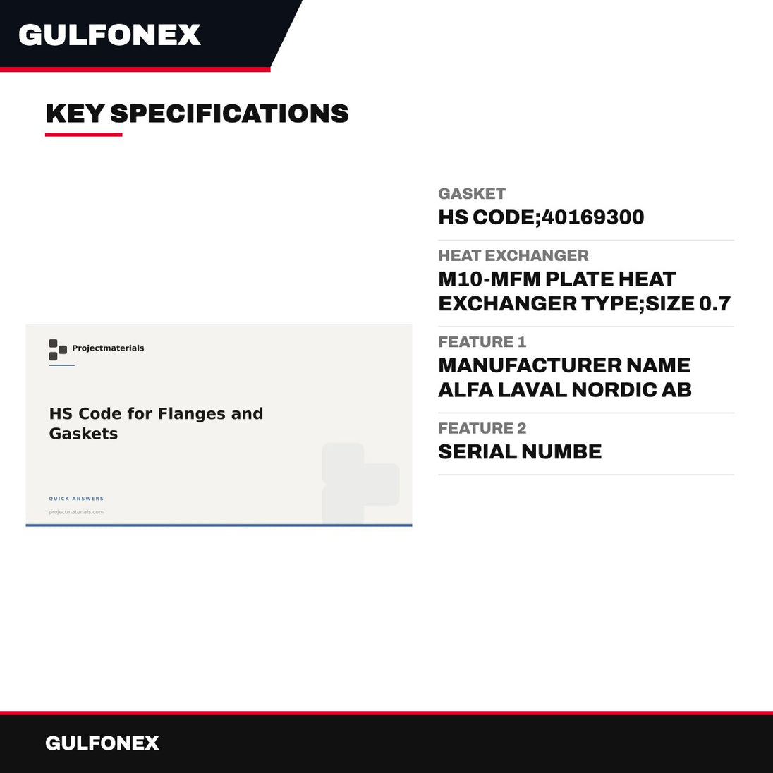 Gasket – Hs Code, 40169300