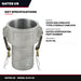 Gates Us CLFC-64 – Insert – Coupling Camlock Type, 4 Female Camlock Insert - Type C