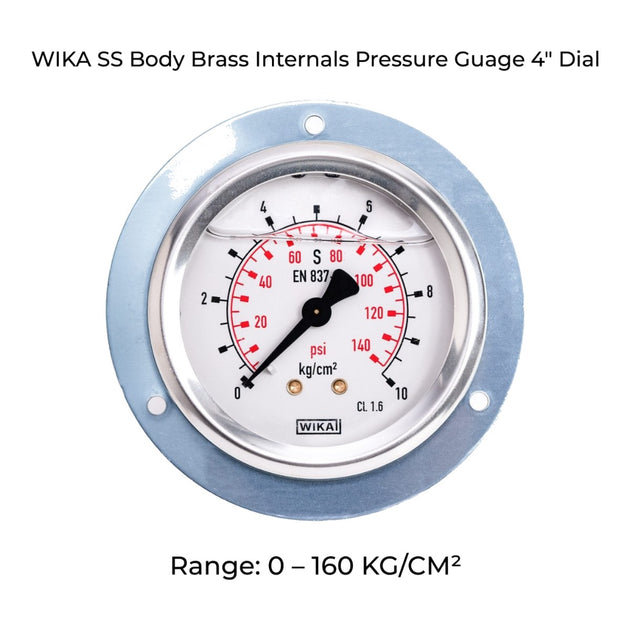 Gauge Pressure – 0-160 Bar Range, 100 Mm Dial
